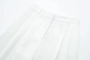 Conjunto Colete Halter Sem Mangas com Bolsos + Calça Pantalona Cintura Alta, Look Executivo Moderno
