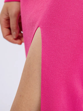 Vestido Suéter Feminino Inverno – Midi Justo em Tricô Grosso