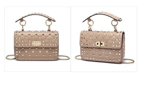 Bolsas Pelica Couro de cabra Tachas: Luxo e Elegância