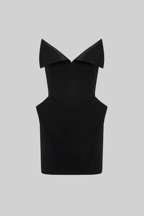 Vestido Tomara-que-Caia com Corpo Estruturado em Cetim