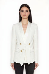 Blazer Estruturado com Lapela Xale e Cinto - Elegância Atemporal