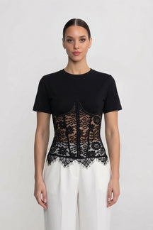 Blusa com Aplicação de Renda