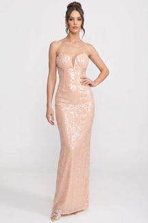 Vestido Brilho em Paetê e Modelagem Sereia