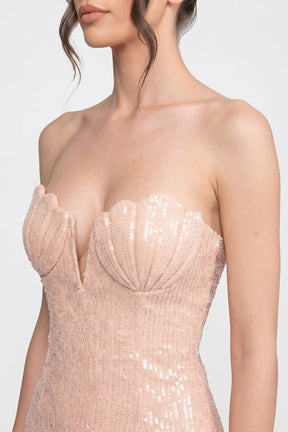 Vestido Brilho em Paetê e Modelagem Sereia